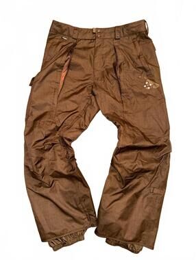 Burton Snowboard Pants Brown Shell Mesh Vents Mens XXL Ski Winter